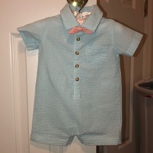Edgehill Collection Baby Boy Seersucker Romper